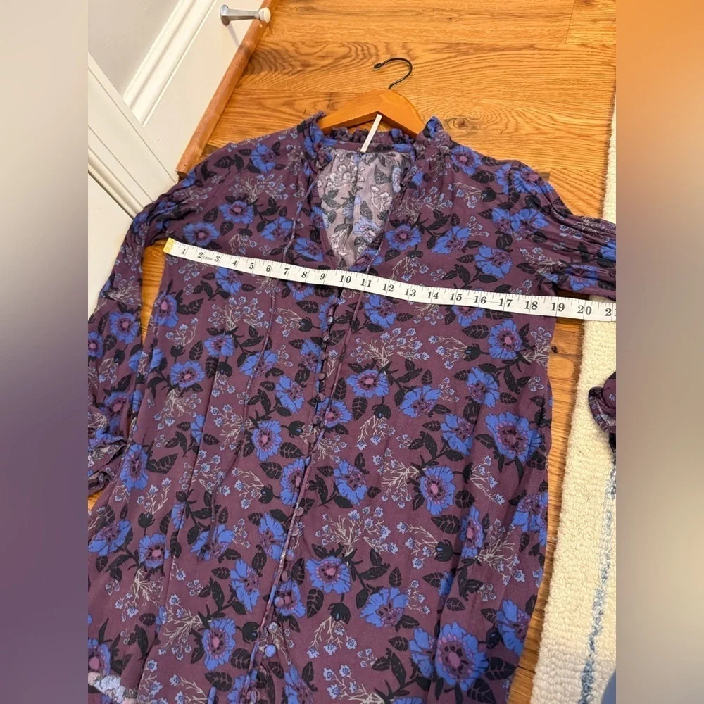 Free People Magic Mystery Tunic Plum Shirt Size XS